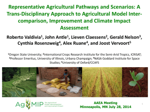 Valdivia, R.O. and J.M. Antle et al. 2014. Representative Agricultural