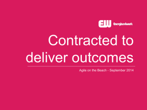 Contracted to deliver outcomes
