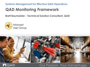 QAD Monitoring - Midwest User Group