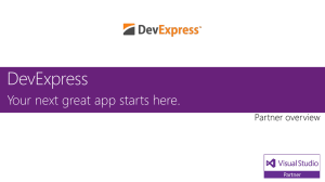 DevExpress - Visual Studio Industry Partner Program