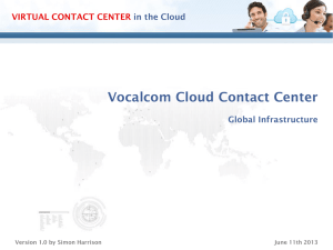 Vocalcom Cloud Infrastructure