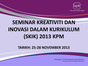 seminar kreativiti dan inovasi dalam kurikulum