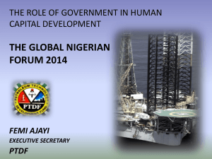 Executive Secretary PTDF Presentation Human Capital Development