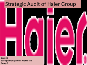 Haier group 5 - StrategicMgmtGroup5