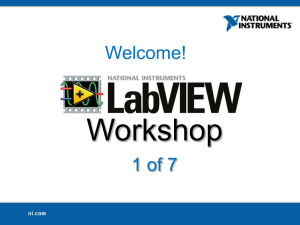 LabVIEW Proficiency Workshop