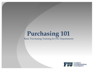 Purchasing 101 Training (ppt) - Office of Finance & Administration
