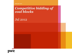 Competitive bidding of coal blocks