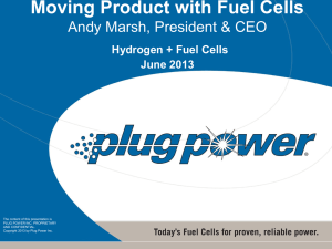 Moving Product with Fuel Cells