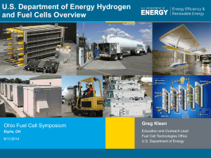 U.S. Department of Energy Hydrogen and Fuel Cells Overview