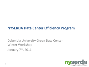 NYSERDA and Data Center Efficiency