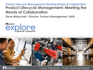 Product Lifecycle Management: Meeting Needs of Collaboration