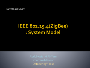 Case Study (ZigBee) -System Model