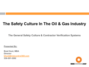 The Safety Culture In The Oil & Gas Industry