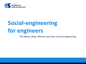 Social Engineering for Engineers: Miroslaw Maj, Piotr