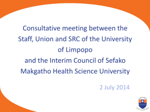 - Sefako Makgatho Health Sciences University
