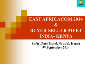 BUYER-SELLER MEET 2014 INDIA- KENYA