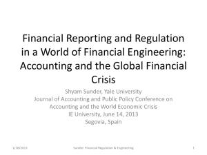 Financial Regulation in a World of Financial