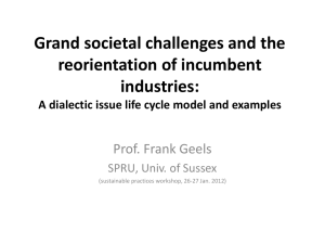 Grand societal challenges and the reorientation of incumbent