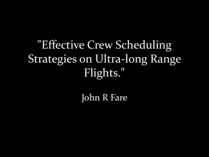 "Effective Crew Scheduling Strategies on Ultra