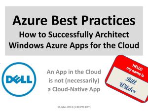 How to Successfully Architect Windows-Azure