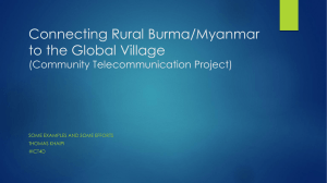 Connecting Rural Burma/Myanmar to the Global Village