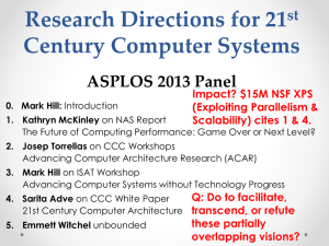 asplos2013_panel - University of Wisconsin–Madison