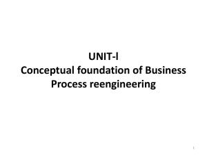 UNIT-l Conceptual foundation of Business Process reengineering