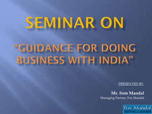 seminar on *guidance for doing business with india