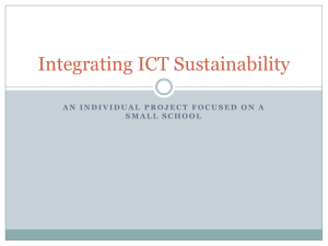 Integrating ICT Sustainability