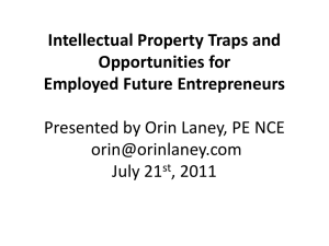 Intellectual Property Traps and Opportunities for Employed Future