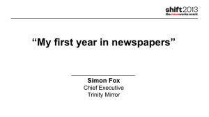 - My first year in newspapers