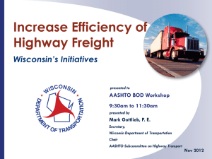 Increase Efficiency of Highway Freight