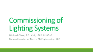 Commissioning of Lighting Systems