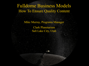 Fulldome Business Models