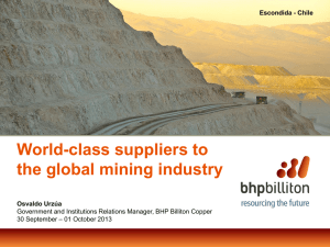 World-class suppliers to the Global Mining Industry