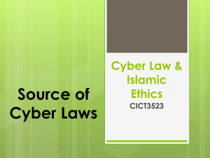 Source of Cyber Laws in Malaysia