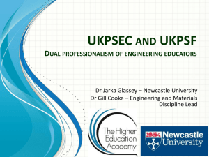 UKSPEC - UKPSF mapping