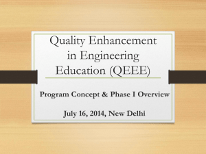 QEEE Phase-II Meeting (Presentation by IIT Madras)