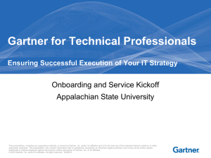 Gartner for Technical Professionals Topic Coverage
