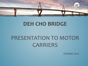 Deh Cho Bridge Tolling
