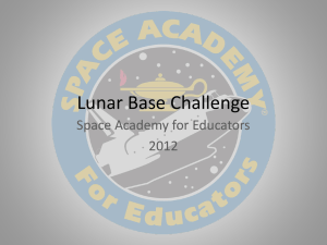 Lunar Base Challenge - USSRC Space Academy For Educators