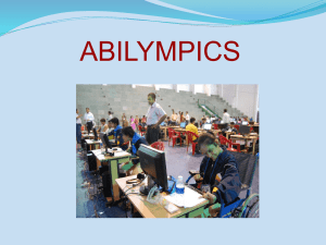 Abilympics presentation - Global Rainbow Foundation
