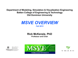 Rick McKenzie - ODU MSVE Department Report 2013