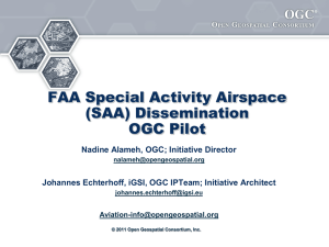 FAA SAA Dissemination Pilot - Open Geospatial Consortium