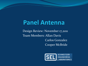 Panel Antenna - Senior Design