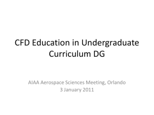 CFD Education in Undergraduate Curriculum DG