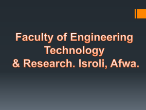1. Scope of Civil Engineering - Faculty of Engineering Technology