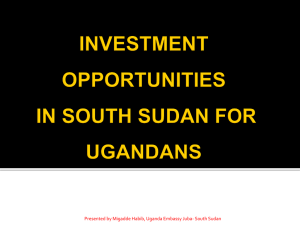 investment opportunities in southern sudan