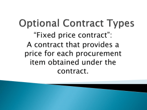 Optional Contract Types - Central Utah Water Conservancy District