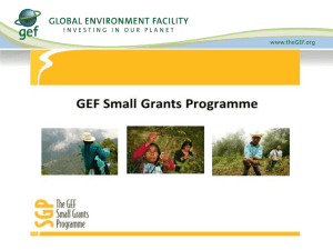 Small Grants Programme - Global Environment Facility
